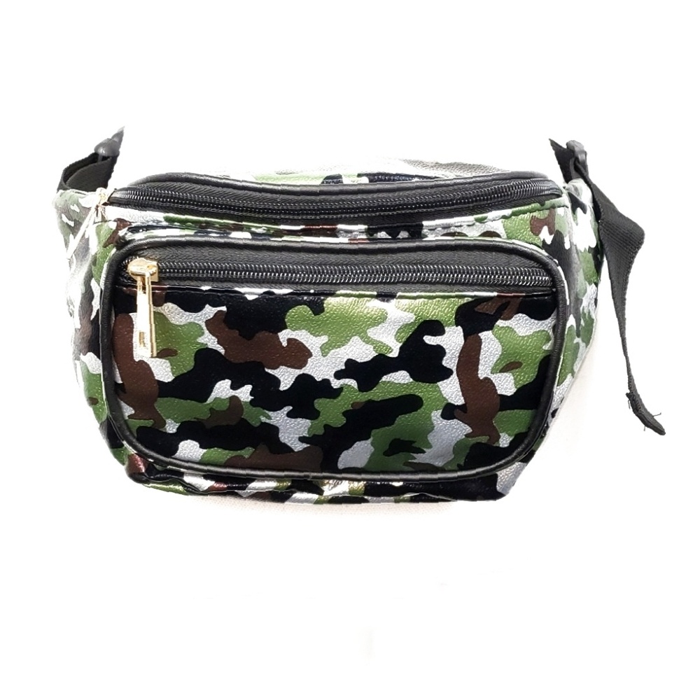 Metallic Camouflage Fanny Pack One Size